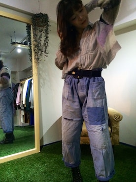 「made in HEAVEN（メイドインヘブン）のアイテム（その他アウター）」を使った、伴芽衣子さん（レディース・157cm）の秋コーディネート