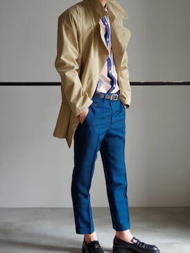 「RAINMAKER（レインメーカー）のアイテム（シューズ）」を使った、濱ノ上さん（メンズ・181cm）の冬コーディネート