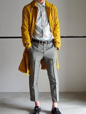 「RAINMAKER（レインメーカー）のアイテム（シューズ）」を使った、濱ノ上さん（メンズ・181cm）の冬コーディネート
