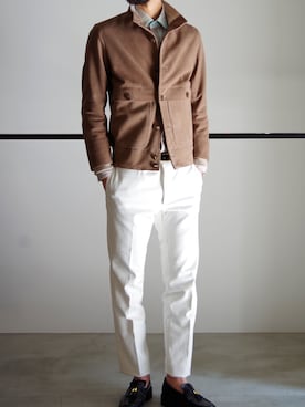 「RAINMAKER（レインメーカー）のアイテム（シューズ）」を使った、濱ノ上さん（メンズ・181cm）の冬コーディネート