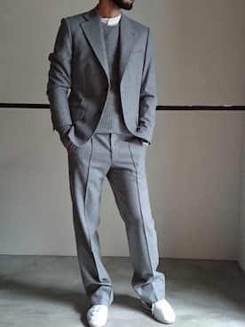 「RAINMAKER（レインメーカー）のアイテム（テーラードジャケット）」を使った、濱ノ上さん（メンズ・181cm）の秋コーディネート