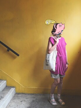 「WWF（ダブリュー・ダブリュー・エフ）のアイテム」を使った、JWさん（レディース・170cm）の秋コーディネート