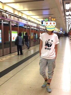 「WWF（ダブリュー・ダブリュー・エフ）のアイテム」を使った、JWさん（レディース・170cm）の秋コーディネート