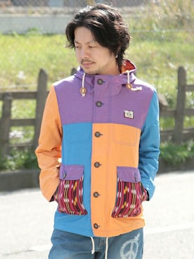 「チチカカ」｜「アイテム（ジャケット/アウター）」を使った、マサさんさん（メンズ・178cm）の冬コーディネート