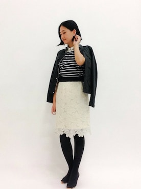 「ASTRAET（アストラット）のアイテム（ジャケット/アウター）」を使った、ゆえんさん（レディース・162cm）の春コーディネート