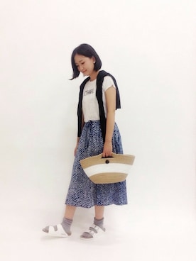 「pas de calais（パドカレ）のアイテム」を使った、ゆえんさん（レディース・162cm）の春コーディネート