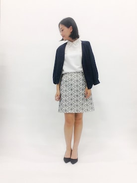 「Ray BEAMS（レイビームス）のアイテム（ブルゾン）」を使った、ゆえんさん（レディース・162cm）の春コーディネート