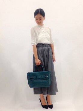 「TATRAS CONCEPT STORE（タトラスコンセプトストア）のアイテム」を使った、ゆえんさん（レディース・162cm）の春コーディネート
