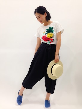 「pas de calais（パドカレ）のアイテム」を使った、ゆえんさん（レディース・162cm）の春コーディネート