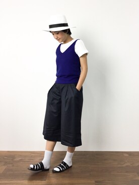 「LUCA/LADY LUCK LUCA（ルカ/レディラックルカ）のアイテム（キャミソール）」を使った、ゆえんさん（レディース・162cm）の夏コーディネート