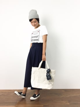 「ANOTHER BRANCH（アナザーブランチ）のアイテム（バッグ）」を使った、ゆえんさん（レディース・162cm）の夏コーディネート