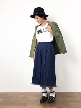 「31 Sons de mode（トランテアン　ソン　ドゥ　モード）のアイテム（帽子）」を使った、ゆえんさん（レディース・162cm）の夏コーディネート