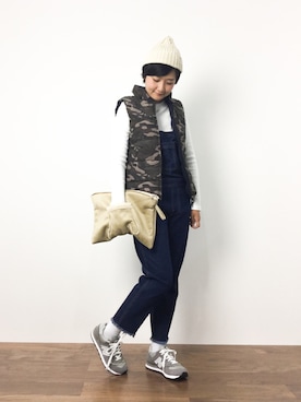「Factor=（ファクターイコール）のアイテム（オールインワン・サロペット）」を使った、ゆえんさん（レディース・162cm）の夏コーディネート