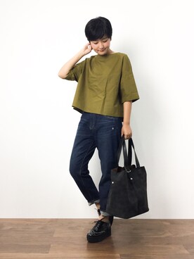 「nﾟ 11（ナンバージュウイチ）のアイテム」を使った、ゆえんさん（レディース・162cm）の秋コーディネート