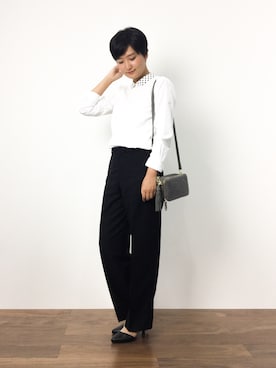 「ivory court（アイボリーコート）のアイテム（ショルダーバッグ）」を使った、ゆえんさん（レディース・162cm）の秋コーディネート