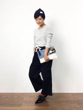 「SIMONE LIST（シモーヌリスト）のアイテム」を使った、ゆえんさん（レディース・162cm）の秋コーディネート