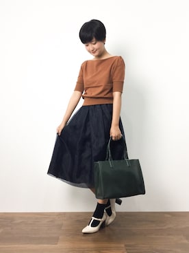 「EBELE MOTION（エベルモーション）のアイテム」を使った、ゆえんさん（レディース・162cm）の秋コーディネート