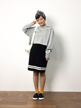「nusy（ヌージー）のアイテム」を使った、ゆえんさん（レディース・162cm）の秋コーディネート