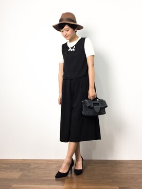 「URBAN RESEARCH（アーバンリサーチ）のアイテム（つなぎ/オールインワン）」を使った、ゆえんさん（レディース・162cm）の秋コーディネート
