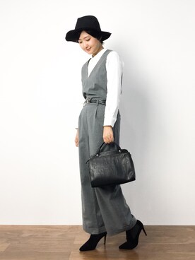 「URBAN RESEARCH（アーバンリサーチ）のアイテム（つなぎ/オールインワン）」を使った、ゆえんさん（レディース・162cm）の秋コーディネート