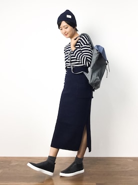 「Herschel Supply（ハーシェルサプライ）のアイテム」を使った、ゆえんさん（レディース・162cm）の秋コーディネート