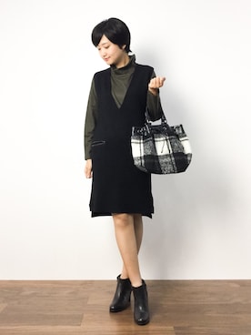「Another Edition（アナザーエディション）のアイテム（シューズ）」を使った、ゆえんさん（レディース・162cm）の秋コーディネート