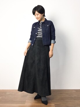 「URBAN RESEARCH ROSSO WOMEN（アーバンリサーチ　ロッソ）のアイテム（デニムジャケット）」を使った、ゆえんさん（レディース・162cm）の秋コーディネート
