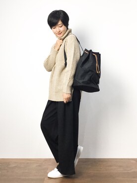 「Herschel Supply（ハーシェルサプライ）のアイテム」を使った、ゆえんさん（レディース・162cm）の秋コーディネート