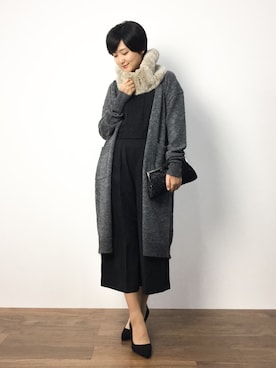 「Another Edition（アナザーエディション）のアイテム（つなぎ/オールインワン）」を使った、ゆえんさん（レディース・162cm）の秋コーディネート