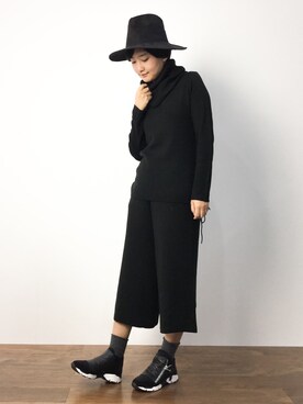 「L.H.P（エルエイチピー）のアイテム（帽子）」を使った、ゆえんさん（レディース・162cm）の秋コーディネート