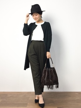 「A part by（アパートバイ）のアイテム（オールインワン・サロペット）」を使った、ゆえんさん（レディース・162cm）の秋コーディネート