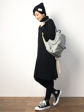 「laboratory work（ラボラトリーワーク）のアイテム（帽子）」を使った、ゆえんさん（レディース・162cm）の秋コーディネート