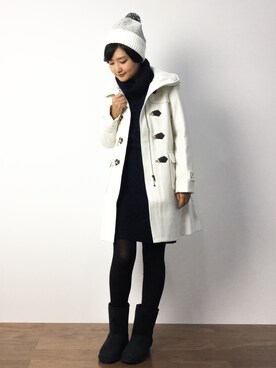 「PAGEBOY（ページボーイ）のアイテム（ダッフルコート）」を使った、ゆえんさん（レディース・162cm）の秋コーディネート