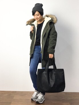 「JOURNAL STANDARD relume（ジャーナルスタンダード　レリューム）のアイテム（モッズコート）」を使った、ゆえんさん（レディース・162cm）の秋コーディネート