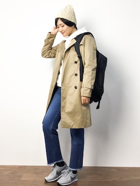 「JOURNAL STANDARD relume（ジャーナルスタンダード　レリューム）のアイテム（トレンチコート）」を使った、ゆえんさん（レディース・162cm）の秋コーディネート