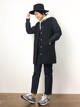 「SLY（スライ）のアイテム（オールインワン・サロペット）」を使った、ゆえんさん（レディース・162cm）の秋コーディネート