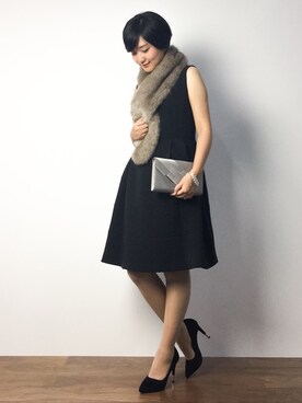 「A part by（アパートバイ）のアイテム（マフラー）」を使った、ゆえんさん（レディース・162cm）の秋コーディネート