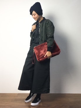 「LBC（エルビーシー）のアイテム（オールインワン・サロペット）」を使った、ゆえんさん（レディース・162cm）の秋コーディネート