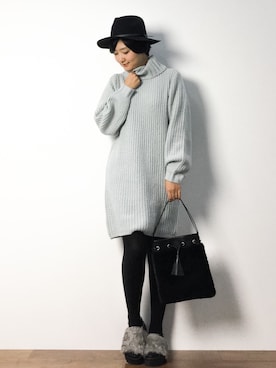 「clef cle（クレデュクレ）のアイテム」を使った、ゆえんさん（レディース・162cm）の秋コーディネート