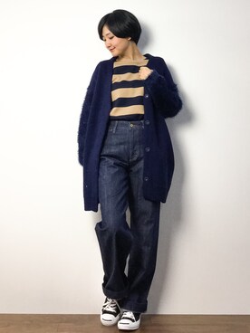 「malla（マーラ）のアイテム」を使った、ゆえんさん（レディース・162cm）の冬コーディネート