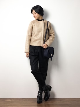 「MULLER（ミューラー）のアイテム」を使った、ゆえんさん（レディース・162cm）の冬コーディネート
