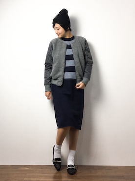「MULLER（ミューラー）のアイテム（ジャケット/アウター）」を使った、ゆえんさん（レディース・162cm）の冬コーディネート