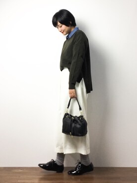 「ivory court（アイボリーコート）のアイテム（ショルダーバッグ）」を使った、ゆえんさん（レディース・162cm）の冬コーディネート