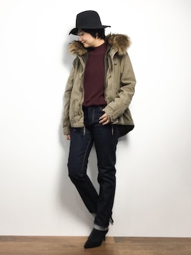 「goa（ゴア）のアイテム（ジャケット/アウター）」を使った、ゆえんさん（レディース・162cm）の冬コーディネート