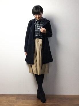 「Te chichi（テチチ）のアイテム（その他アウター）」を使った、ゆえんさん（レディース・162cm）の冬コーディネート