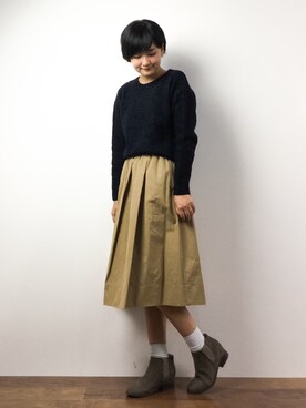 「CIAOPANIC（チャオパニック）のアイテム（ブーツ）」を使った、ゆえんさん（レディース・162cm）の冬コーディネート