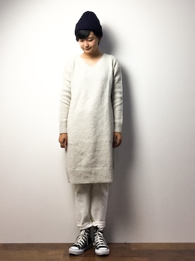 「RED CHOP WORKS（レッドチョップワークス）のアイテム（ワンピース/ドレス）」を使った、ゆえんさん（レディース・162cm）の冬コーディネート