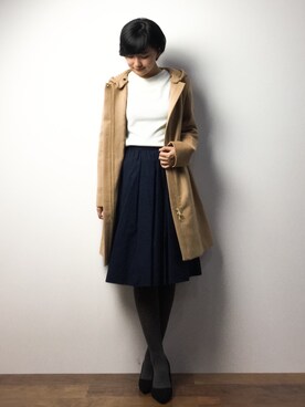 「Khaju（カージュ）のアイテム（その他アウター）」を使った、ゆえんさん（レディース・162cm）の冬コーディネート