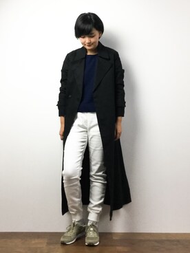 「ADAM ET ROPE'（アダムエロペ）のアイテム（ダッフルコート）」を使った、ゆえんさん（レディース・162cm）の冬コーディネート