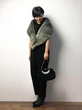 「BEAUTY&YOUTH UNITED ARROWS（ビューティーアンドユースユナイテッドアローズ）のアイテム（つなぎ/オールインワン）」を使った、ゆえんさん（レディース・162cm）の冬コーディネート